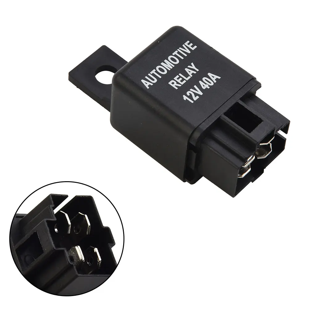 1pc 12V 40A Car Automotive 4 Pin SPST Alarm Relay Automotive Van Boat Bike  Alarm Relay For A Device Draws Heavy Amperage