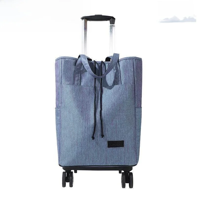 

Lightweight Universal Wheel Shopping Bag Vegetable Buying Bag Home Use Foldable Pull Rod Shopping Cart Storage Organizer