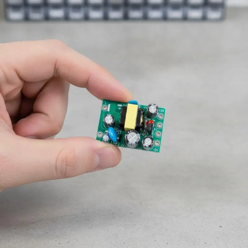 AC-DC Isolated Converter Module, 110V-220V to 5V 12V Dual Output 100mA 500mA for DIY Electronics