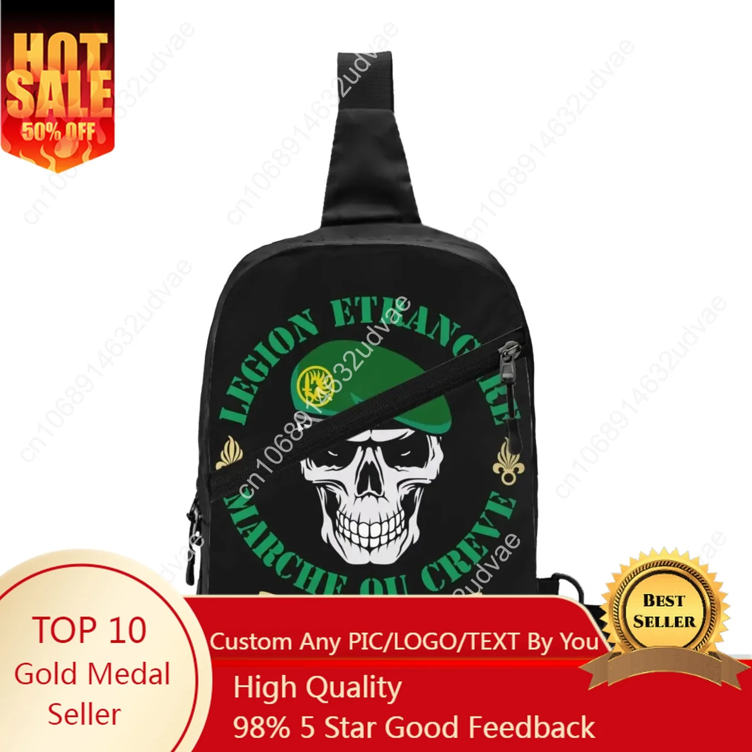 

Foreign Legion French Parachute Regiment Chest Bag Shoulder Bag Backpack Custom Shoulder Bag