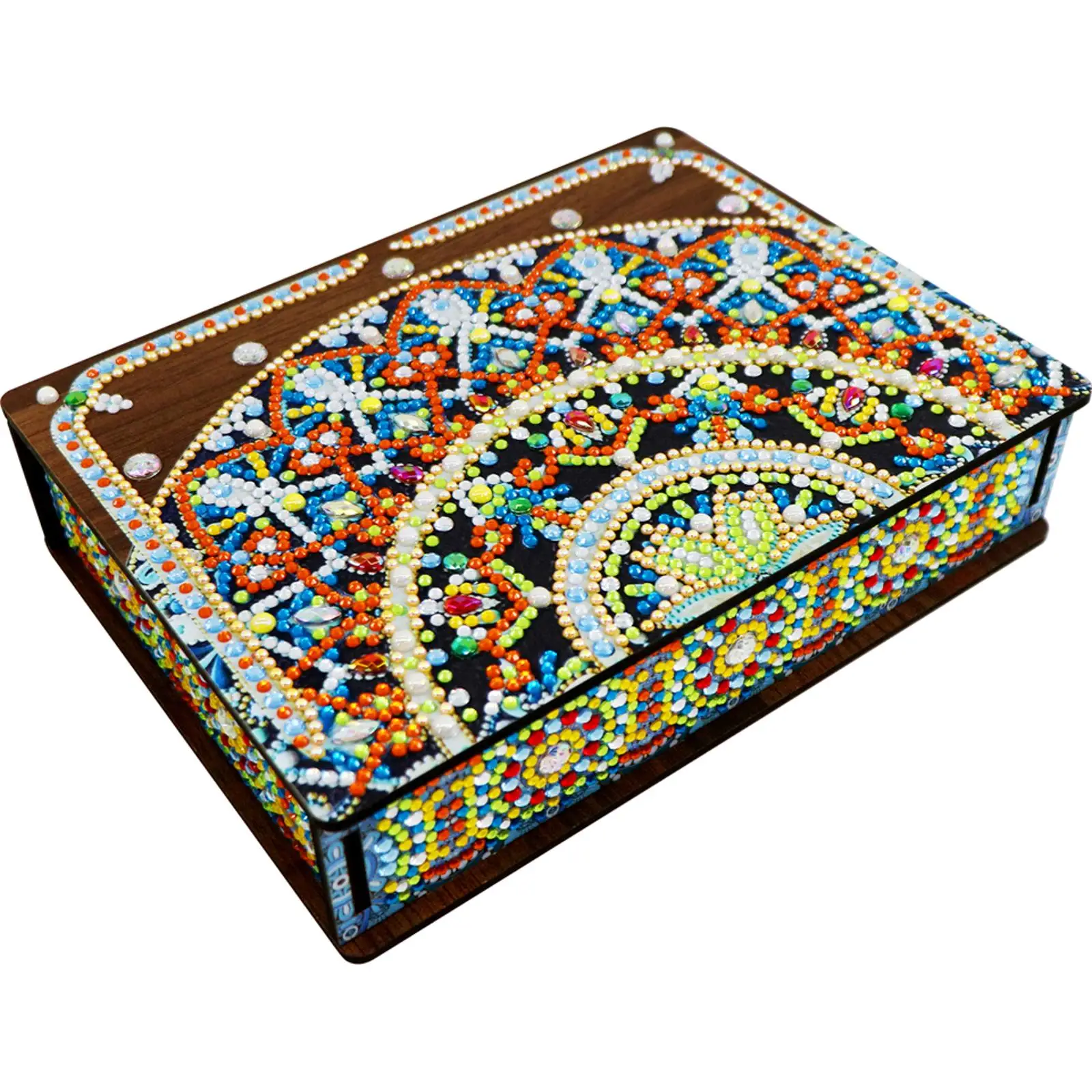 

Classic Mandala Diamond Painting Jewelry Box DIY Special Shaped Drill Wood Case