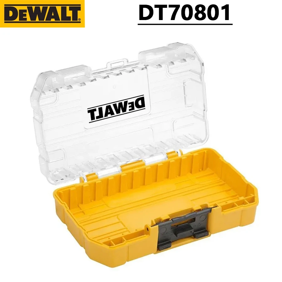 Imagem -05 - Dewalt-caixa de Armazenamento para Peças Caixa Empilhável Multifuncional Plástico Transparente Tamanho Médio Dt70801 qz 150*90*42 mm Dt70801 qz