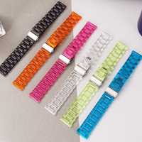 Transparent straps for Samsung Galaxy watch 7-6/5/pro/4/classic/Active 2 20mm/22mm Glacier link bracelet huawei gt 5-4-3-2 band