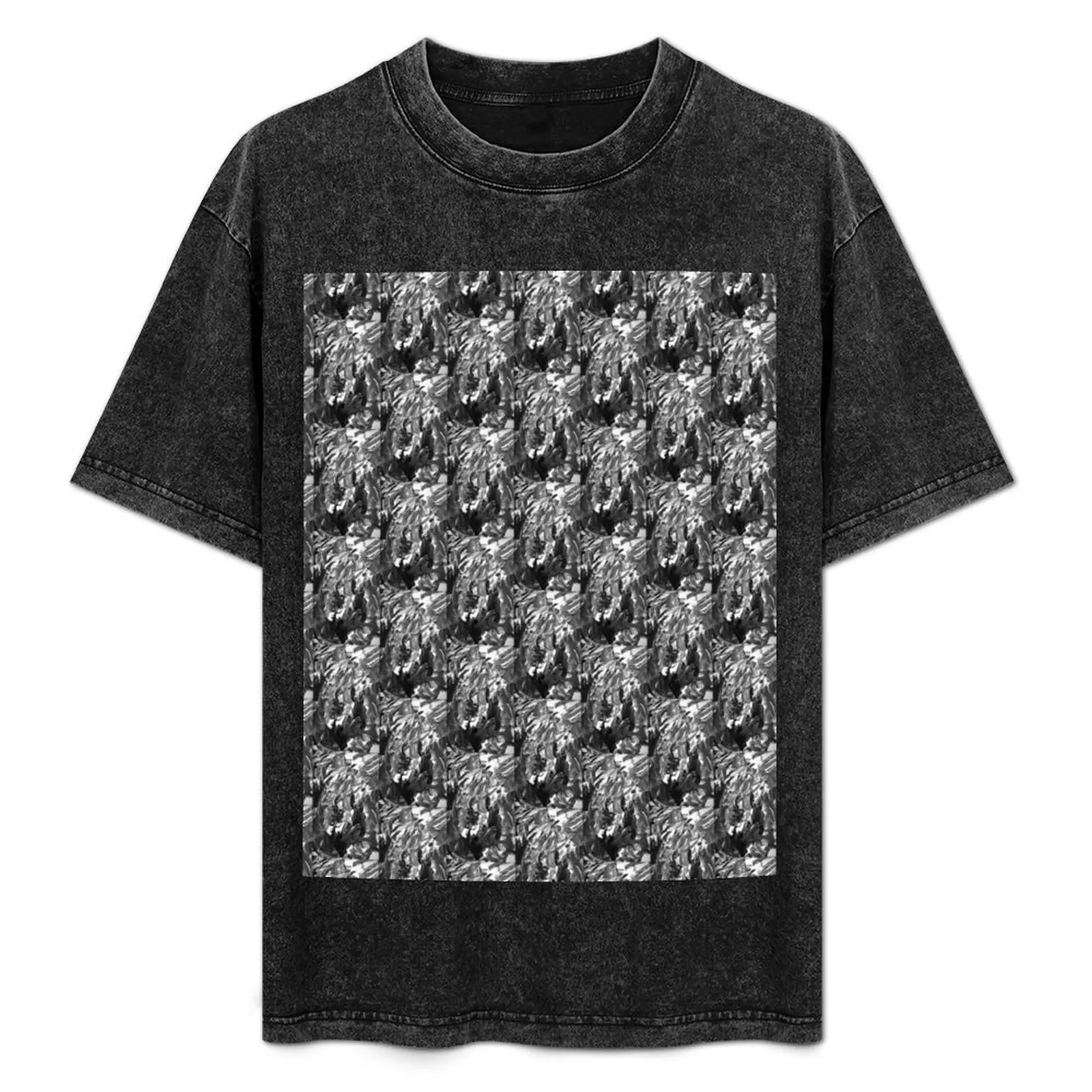 

KA B&W Acrylic 1 T-Shirt Fashion Simple Casual Tee Shirt