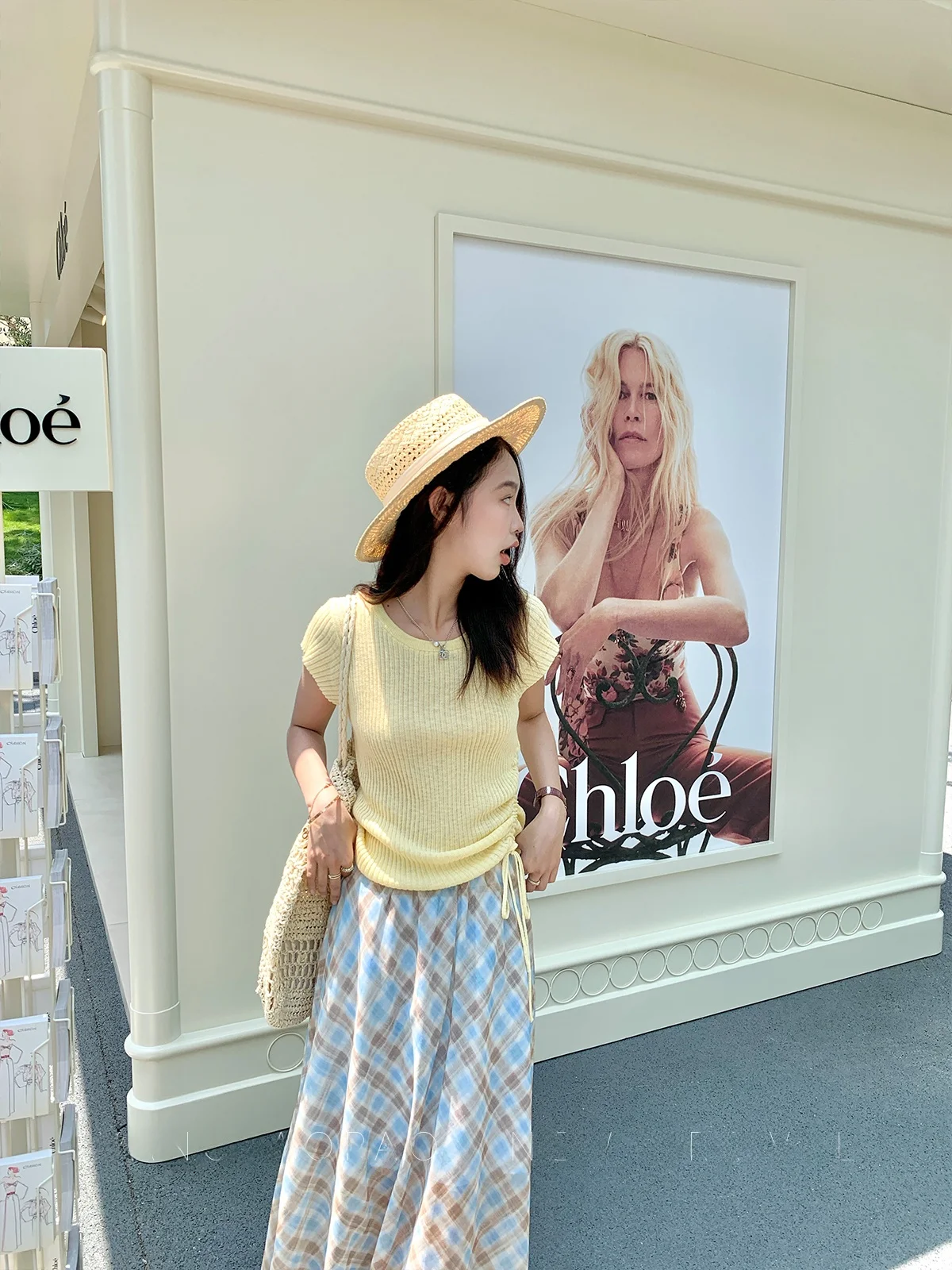 

Желтая вязаная футболка с коротким рукавом для женщин, повседневная, приталенная, тонкая, для лета, для поездок на работу, в корейском стиле