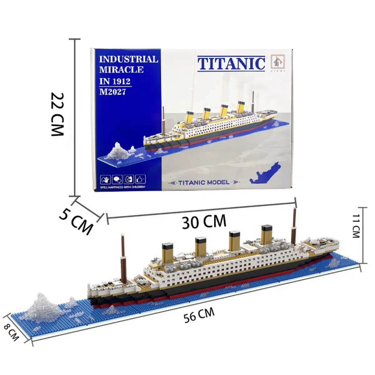 Titanic cruise ship small particle assembly building blocks male and female couples male and female gifts boutique decoration