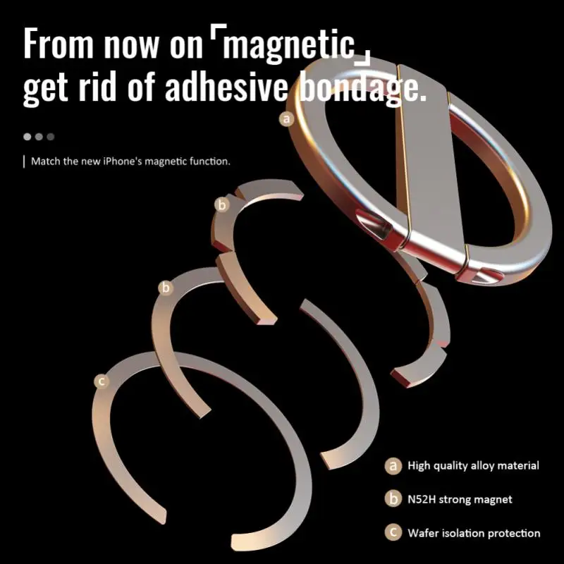 Mobile Phone Stand Magnetic Luxury Rotatable Phone Finger Ring Holder Portable Universal Back Sticker Bracket For Sumsung