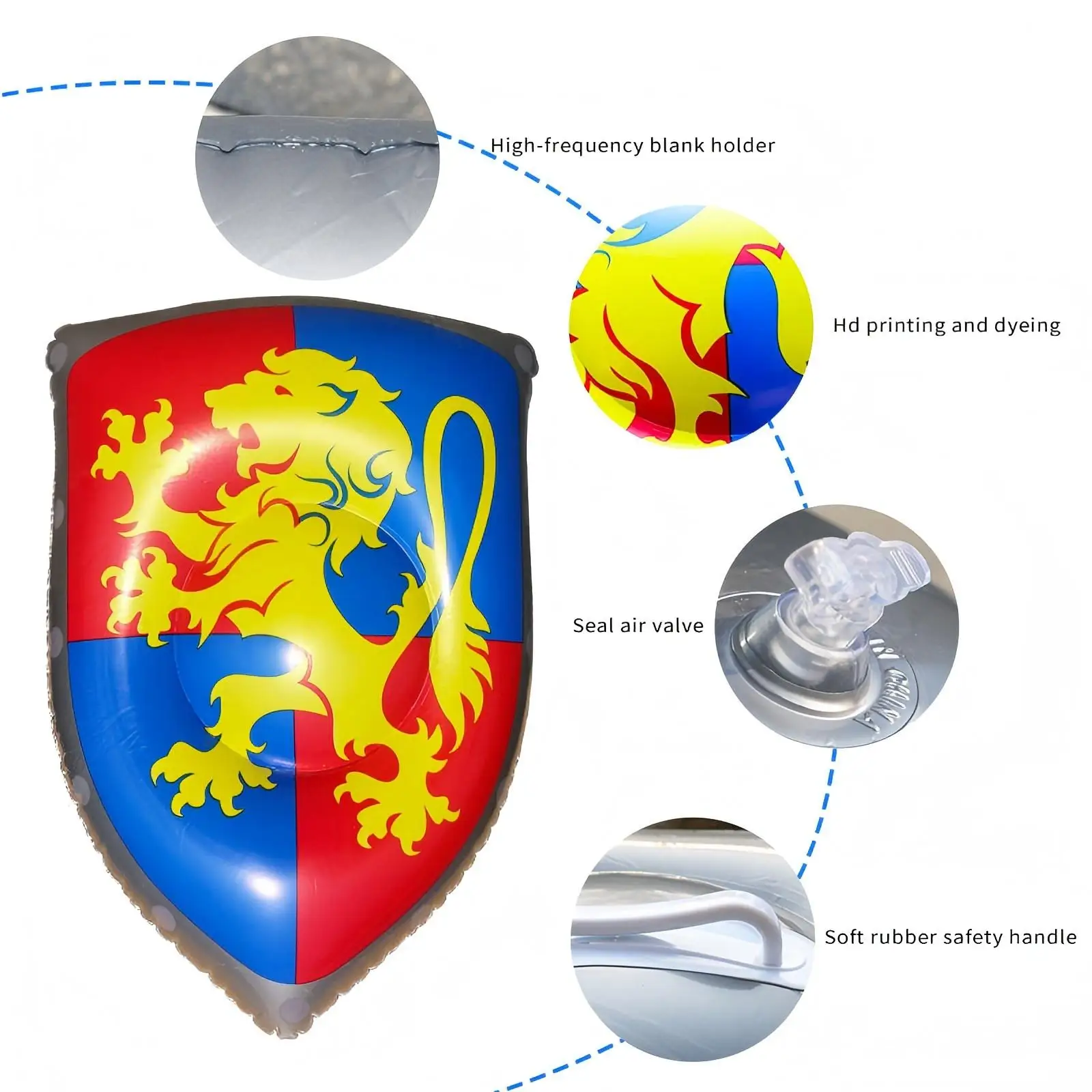 インフレータブルソードとシールドの騎士パーティー記念品セット、中世の剣と盾を膨らませて王子のパーティーの記念品装飾に