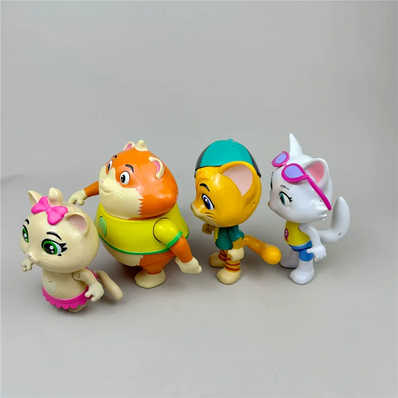 4pcs 15cm cartoon 44 Gatti Lampo Milady Pilou Meatball action figure doll kids collection model toy no electric function