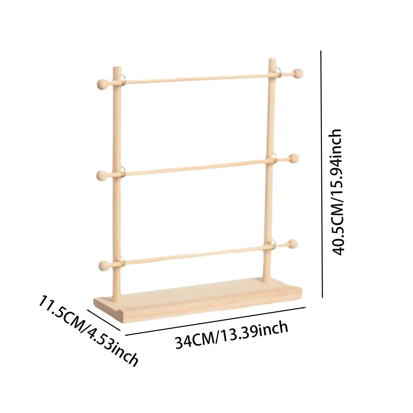 Wood Ribbon Organizer, Ribbon Holder Stand, Multifunction Practical Ribbon Storage Organizer Rack, for Washi Tape, Thread