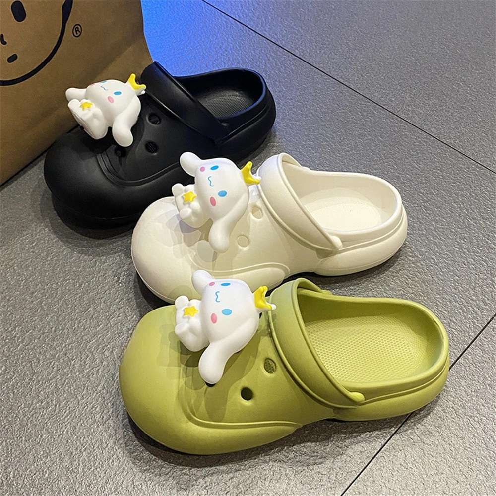 MINISO Cartoon Cute Jade Guigou Flash Charming Shoes Accessories Summer Fashion Trend Wear Lights Versatile Buckles