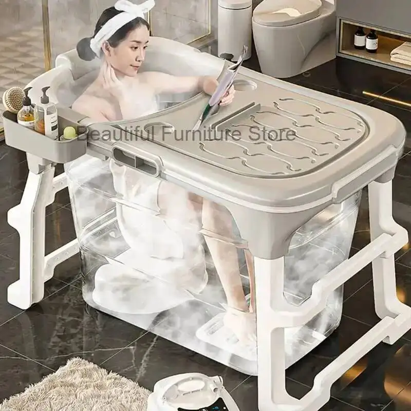 

Salon Adults Portable Hot Folding Ice Bathtub Bucket Bathtub Bidet Spa Home Vasca Da Bagno Pieghevole Home Garden Products