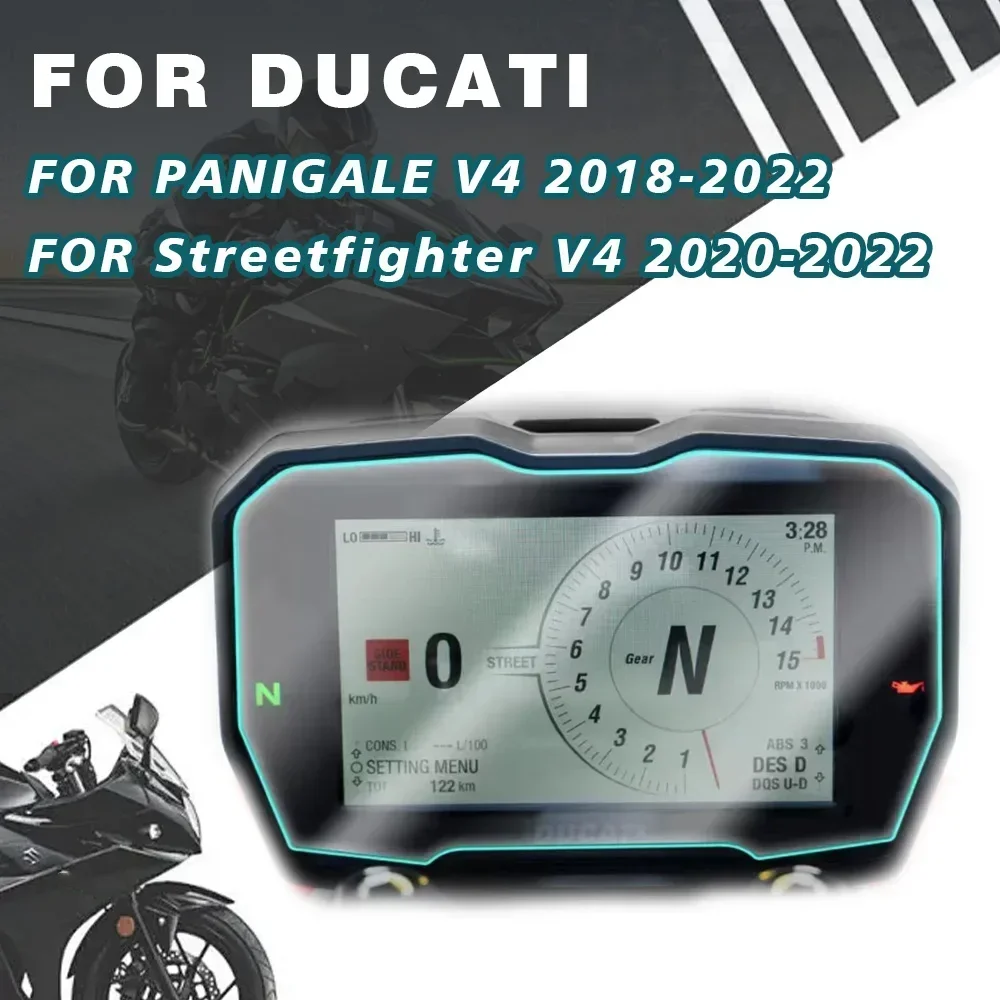 PVC Instrument Dashboard Screen Protector Accessories For Ducati Panigale V4 V4s Streetfighter V4 Panigale V4R 2018 2019- 2021