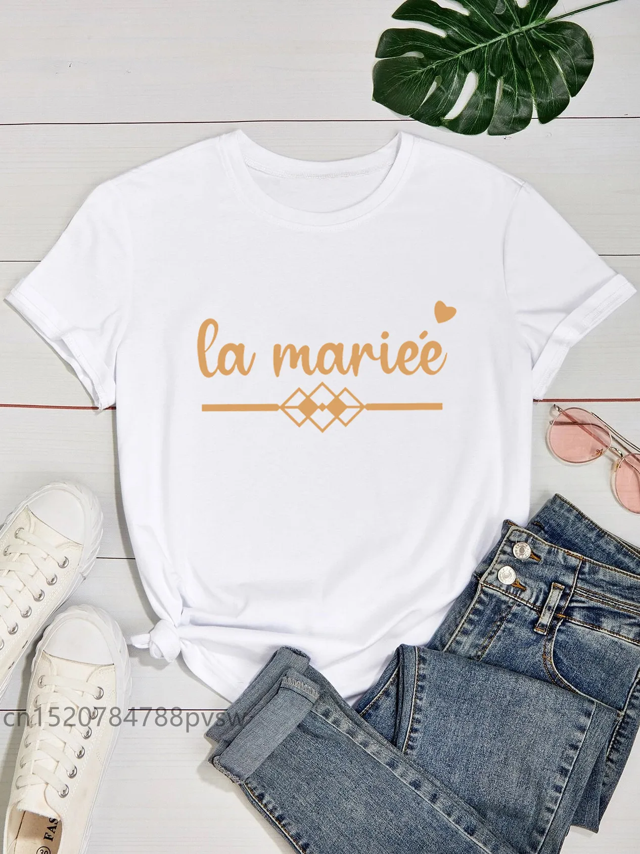 Customer Name France Letter EVJF Team De La Mariée Flower Women T-shirt Girl Bride To Be Wedding Tops Tees Female Party Clothes