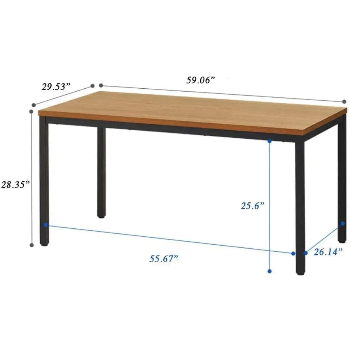 Scrivania per Computer in stile semplice moderno tavolo per Computer/tavolo da pranzo scrivania per riunioni scrivania da 30 x60 pollici, tavolo da ufficio robusto