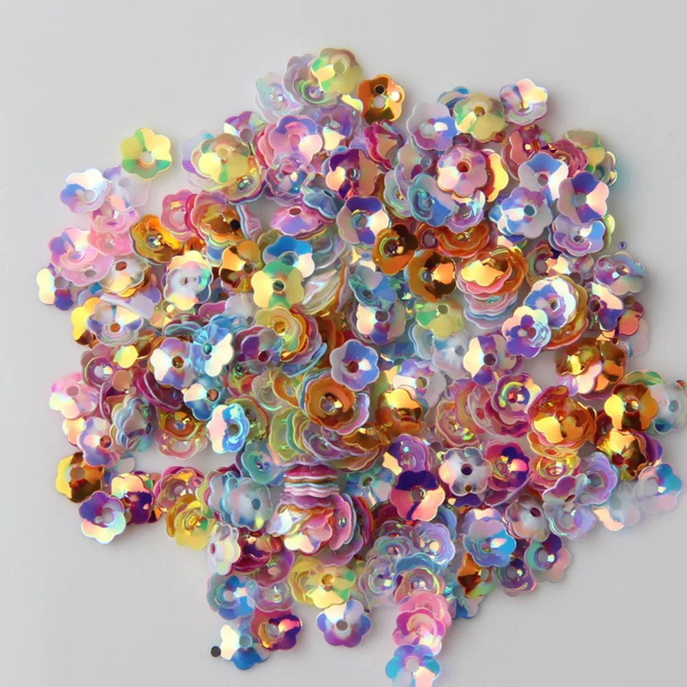 

100G 6Mm Plum Flower Loose Sequins Bright Colorful Craft Embellishments For Diy Nail Art Wedding Decor Scrapbooking Children