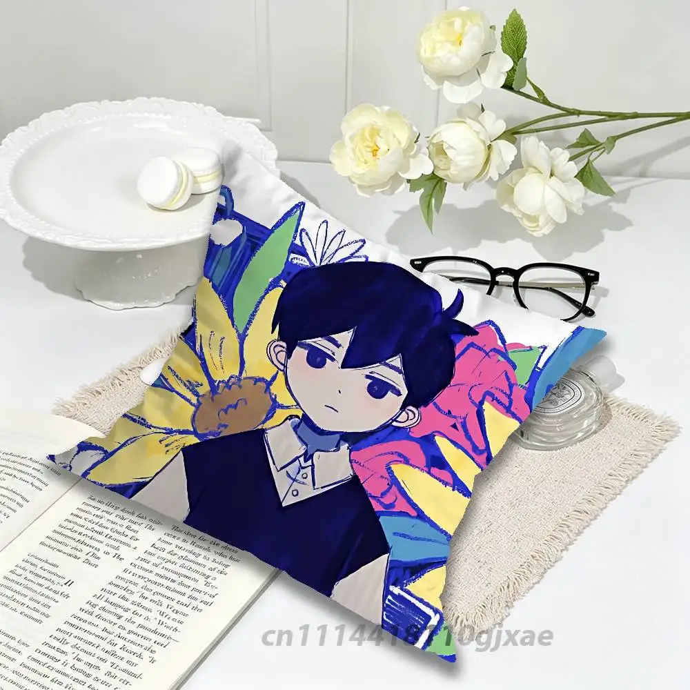 O-Omori Game Pillow Case For Home Bedroom Car Office Decoration Living Room Sofa Cushion Cover Suitable