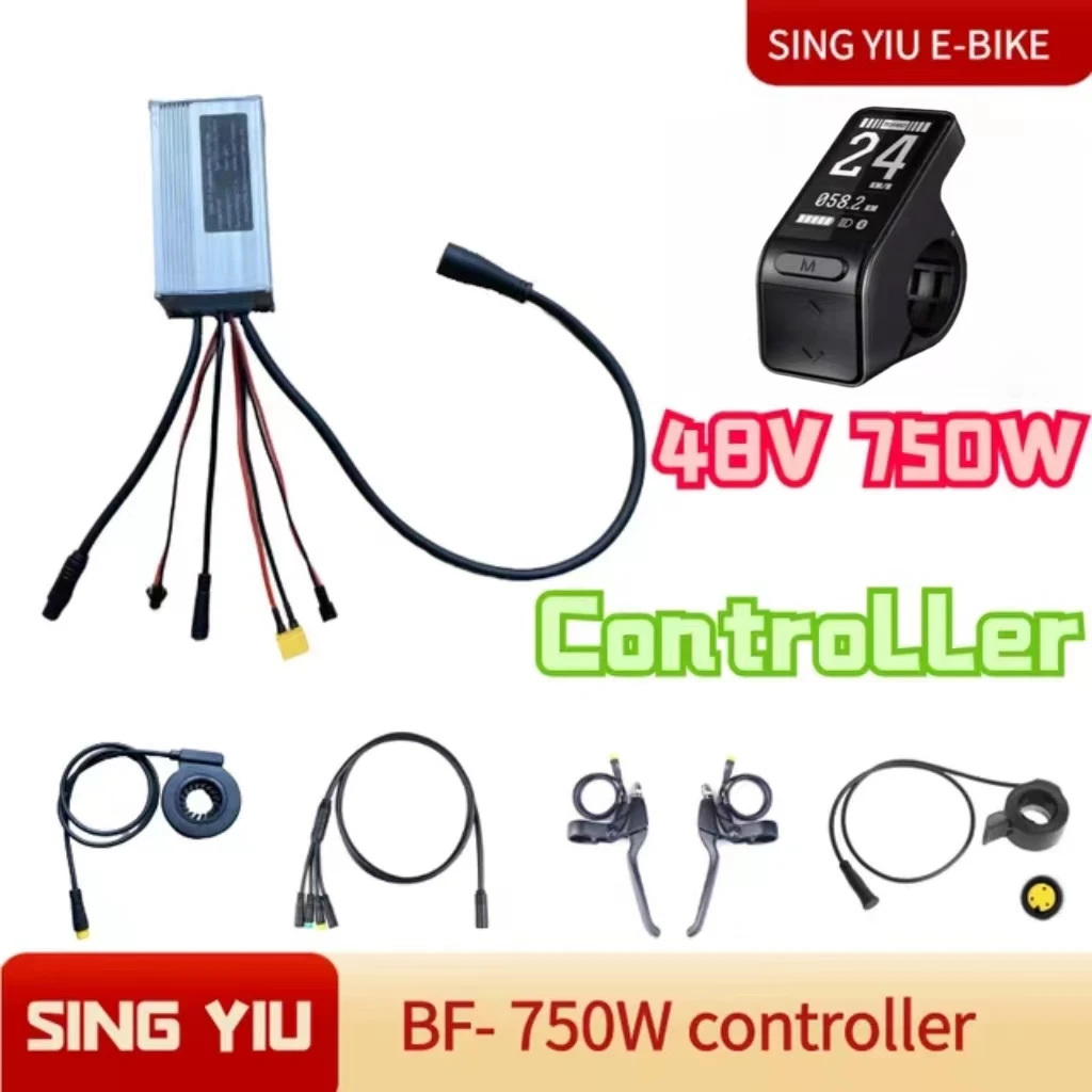 Bafang-Electric Bicycle Controller Set, G060, G062 Fat Motor, 48V, 750W, C961, 500C, DPC18