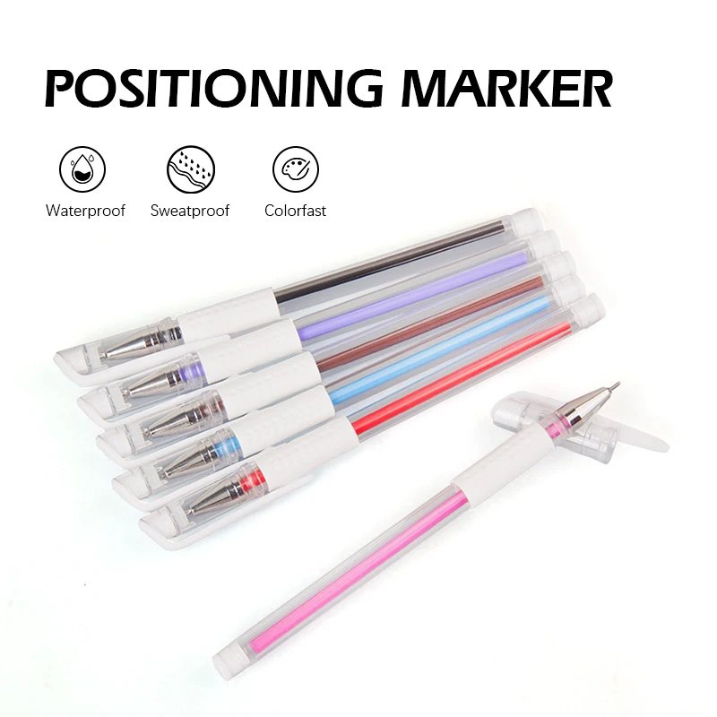 Aimoosi Double head Sterilize marker pen Surgical skin marker pen with measuring tapes Positioning Pen Permanent Makeup supplies