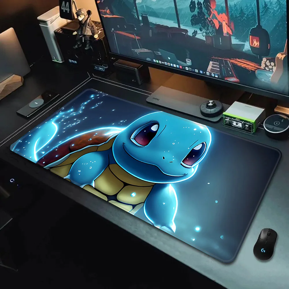 B-Blue Squirtles Mousepad HD Printing Computer Gamers Locking Edge Non-slip Mouse Pad XXL90x40cm Keyboard PC Desk Pad
