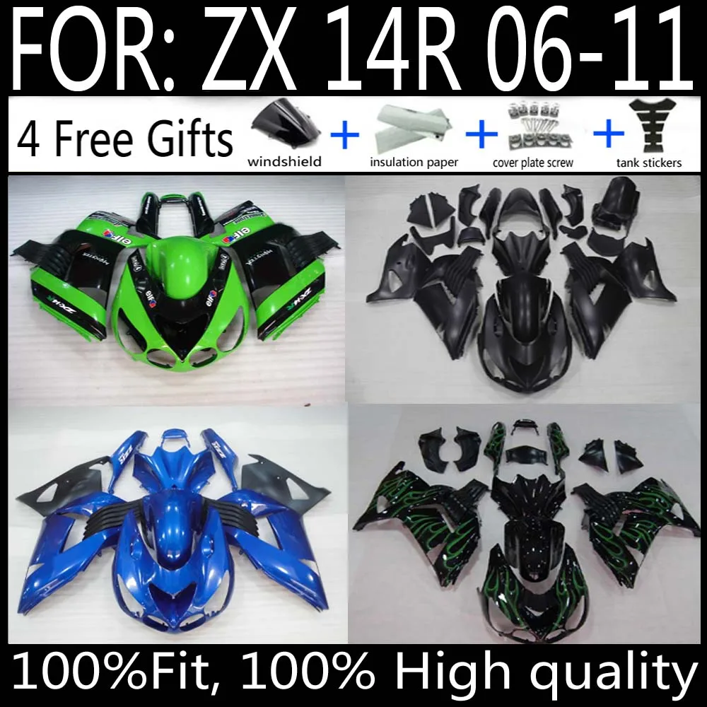 

For Kawasaki Zx14r Body Kit 2006-2011 ZZR 1400 2011 Zx14 Zx-14r Fairing bodywork Kit 2006 2007 2008 2009 2010 2011