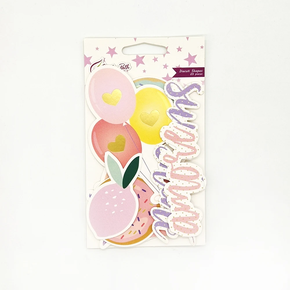 Creative Path 25 Stück Goldfolien-Scrapbooking-Papier-Ausschnitte Traumfänger Ballon Donut Journal-Ausschnitte Ephemera für DIY-Basteln – Detail 1