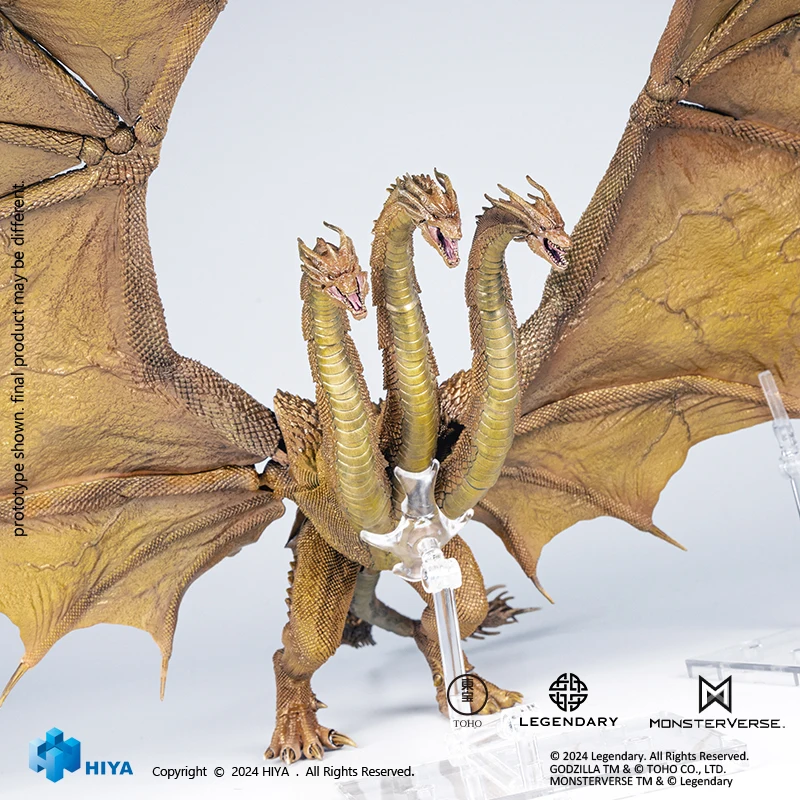 En Stock HIYA exquisita serie básica Godzilla: figuras de acción del rey de los monstruos, regalo de colección King Ghidorah Gravity Beam Ver