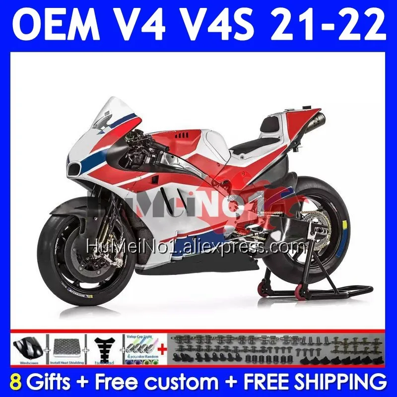 

Injection Body For DUCATI Panigale V4 Red white V 4 S R V4S V4R 21-22 Year 328No.36 V4-S V4-R 2021 2022 21 22 OEM Fairing Kit