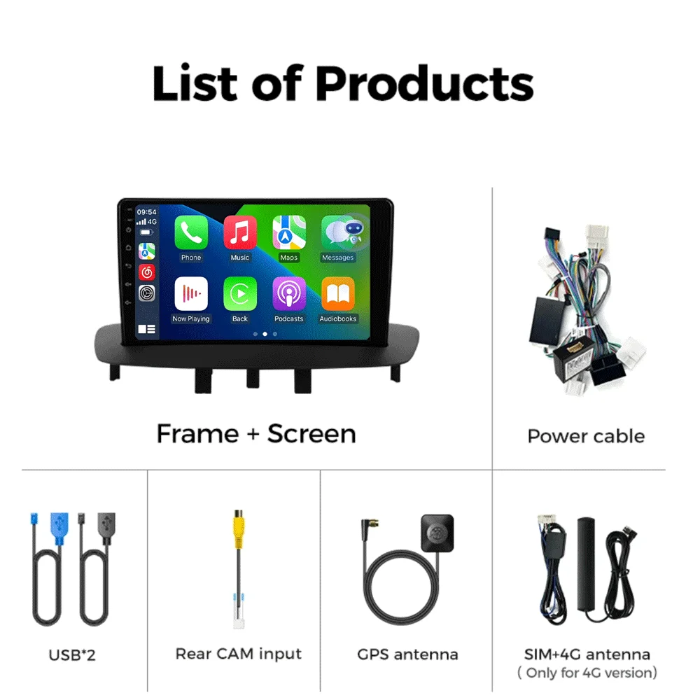 Android16 For Renault Megane 3 Fluence Samsung SM3 2008  - 2014 Car Radio Navigation Multimedia video Player DSP BT Carplay 5G