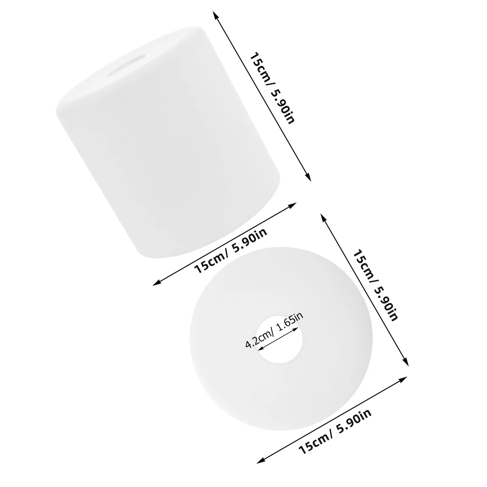 Frosted Glass Cylinder Lamp Shade E27 Socket Modern White Lampshade for Pendant Lighting Floor Lamps Wall Sconces Table Lamps