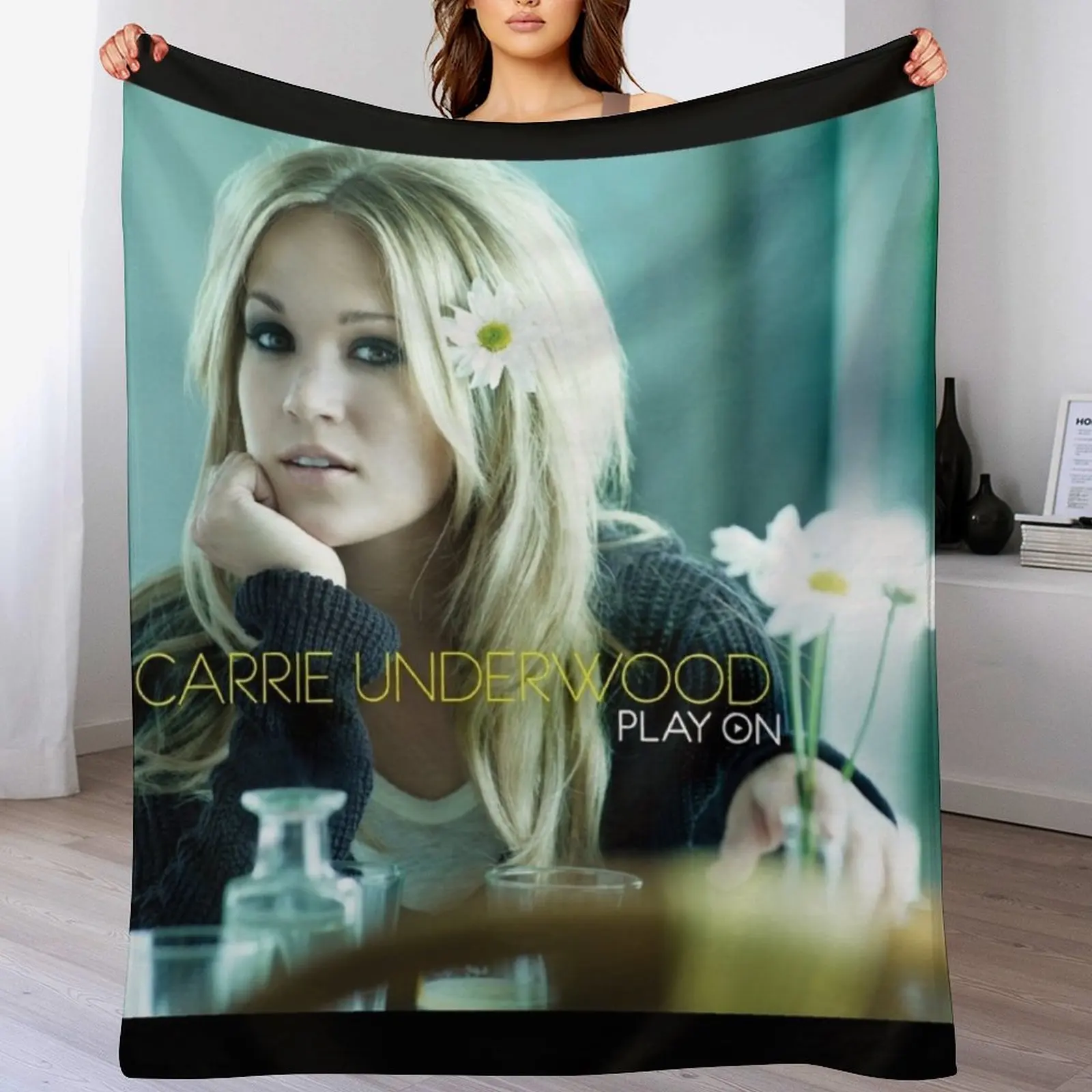 Carrie Underwood play on Throw Blanket Long Lasting Soft Plush Blanket for Daily Use