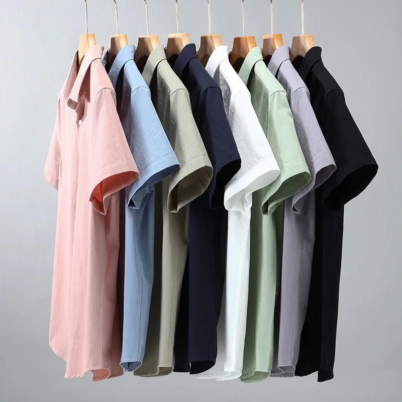 Simple Lapel Shirt Men's Spring Cotton Casual Shirt Learn Versatile Loose Coat