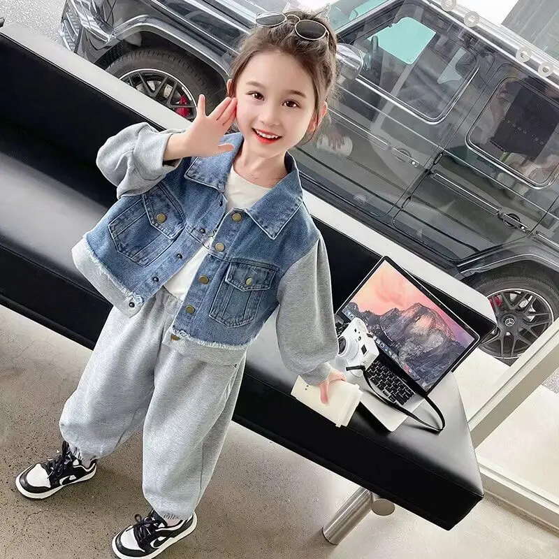 

Children Casual Clothing Suits Girls Clothes SetsTracksuit T-shirt+Pants Long Sleeve Tops