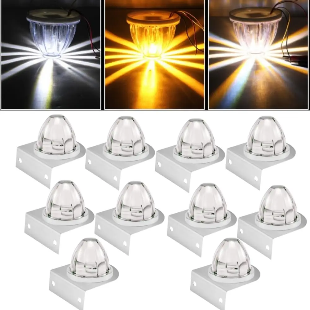 10 Uds. Luces de sandía de doble revolución luces de Semi camión LED estrella agua melón marcador LED debajo de luces brillantes para camión