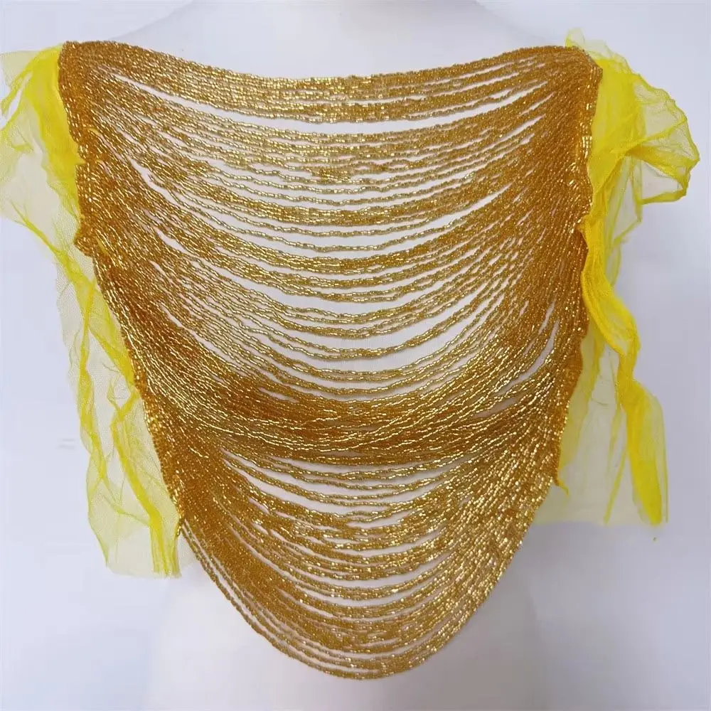 Multi Layered Tassel Applique Handmade Beaded Beaded Applique Hand Sewn Fringe Trim Wedding Dress Trim For Wedding Dress