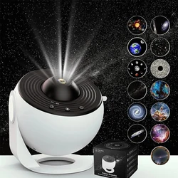 13 IN 1 Galaxy Star Projector LED Night Light Planetarium Starry Sky Projector Lamp For Bedroom Ceiling Room Decor Kids Gifts