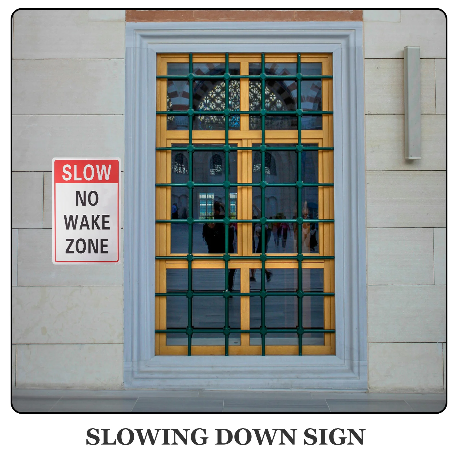 

Please Slow down Sign Programmable Aluminum Road Signs No Waking Zone Reflective