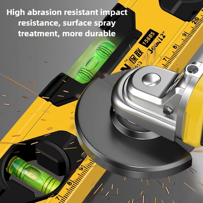 High Precision Level Ruler Portable Construction Spirit Level Strong Magnet Aluminum Alloy Balance Ruler Measuring Manual Tools