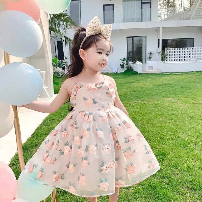 

2024 New Baby Girl Floral Dresses with Big Bow Infant Princess Boutique Flower GirlS Dresses Birthday Christening Party Lolita