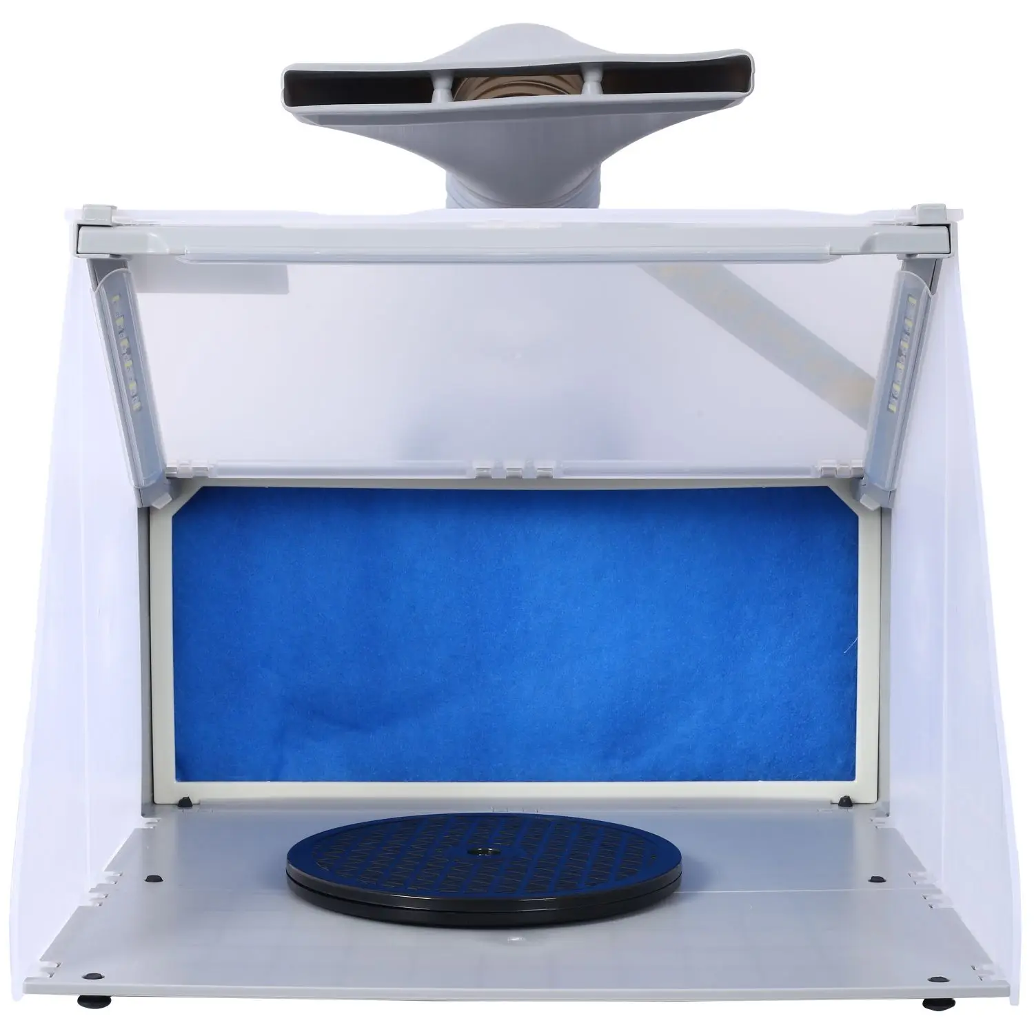 Portable 6ft Exhaust Extension Hose Airbrush Spray Booth 3 LED Lights Replaceable Filter Pad for Hobby Painting Craft Supplies