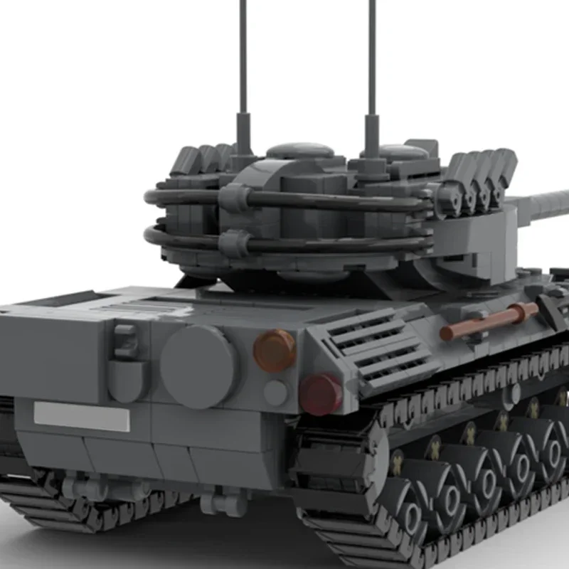 Bloques de construcción Moc, modelo militar, tecnología de tanque de batalla principal de leopardo, bloques modulares, regalos, juguetes para niños, conjuntos DIY de montaje