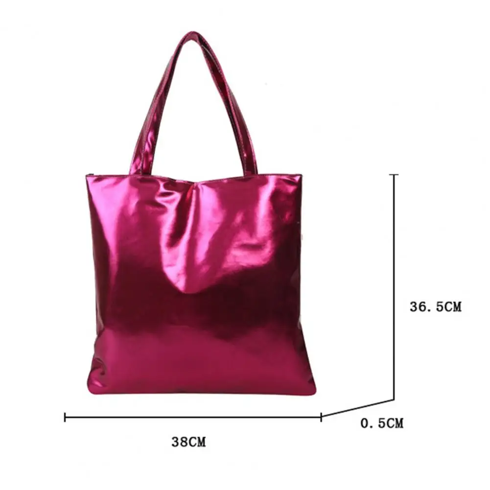 Chic Glossy Tote Bags Colorful Shiny Women Underarm Bag Pu Leather Handags Women Shopping Shoulder Bag Girls Clutch bolsa