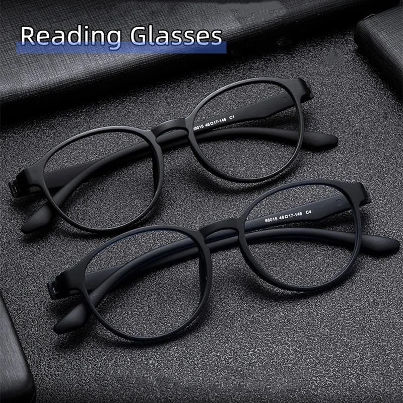 Classic Ultralight Anti Blue Light Reading Glasses For Men Women TR90 Round Frame Blue Rays Blocking Computer Diopter +1.75 2.25
