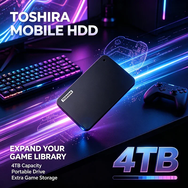 A3 Canvio Basics 500GB 1TB 2TB 4TB Portable External Hard Drive USB 3.0 Black High-Speed Portable Hard Disk Drive