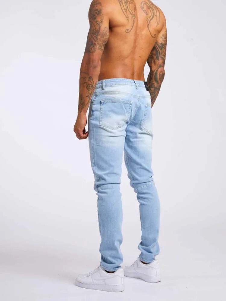 Pantalones vaqueros negros ajustados para hombre, Jeans de lujo, elásticos, ajustados, para motorista, calle, Hip Hop, fiesta