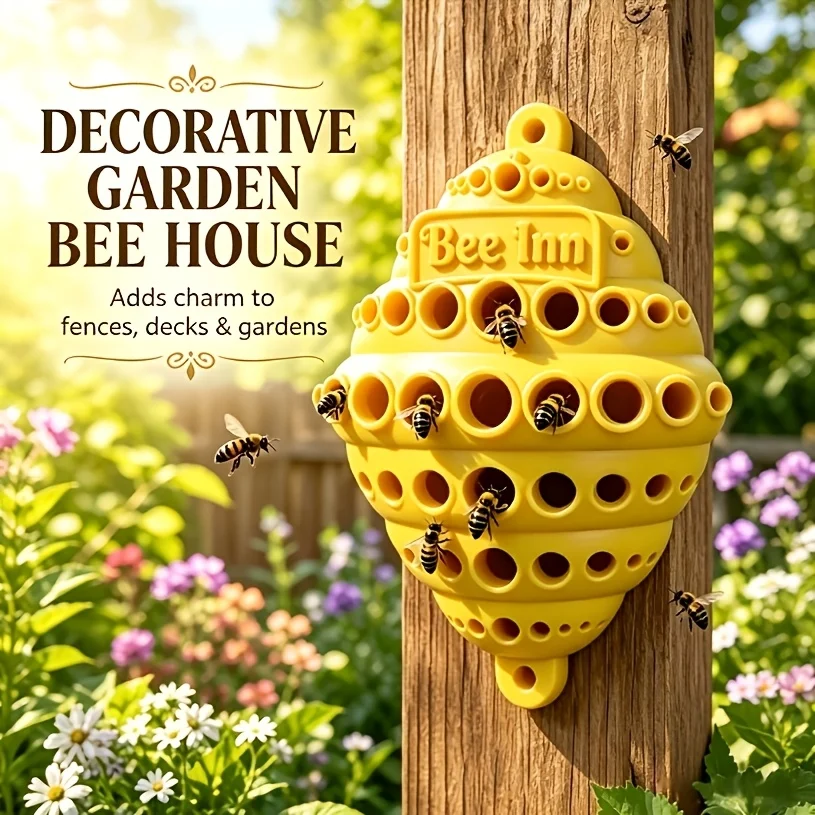 Abeille Solitaire Nichoir mural en nid d'abeille imprimé en 3D pour abeilles solitaires ...