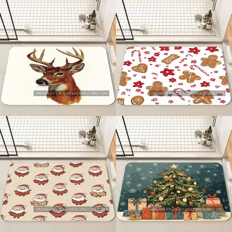 Deer with Red Nose Living Room Decoration Home Sofa Non-Slip Carpet Study Bedroom Tatami Children'S Soft Floor Mat