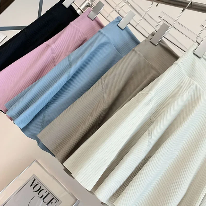 تنورة رياضية نسائية داخلية قصيرة للتدريب اليومي في الهواء الطلق، ملابس رياضية لليوجا والرقص والتنس