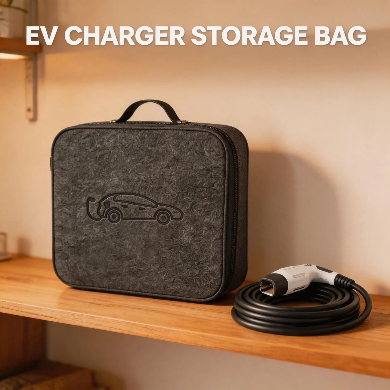 Waterproof Auto EV Charging Jumper Storage Bag EV Charger Cable Bag Portable Charging Gun Storage Bag New Energy Vehicle