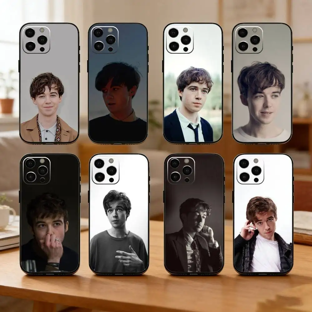 

A-Alex L-Lawther Phone Case For iPhone17,16,15,14,13,12 Plus,Max Soft Silicone Black Cover